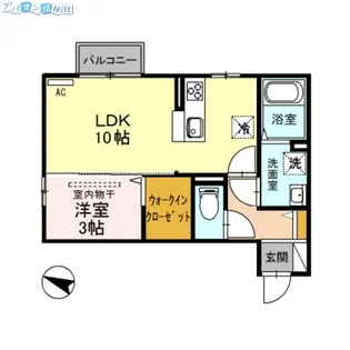 エムアンドエス駅南【2階】の間取り
