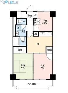 西堀シャルム【4階】の間取り