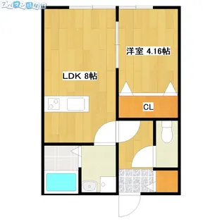 アマン浜浦【1階】の間取り