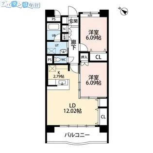 フェリシア柳都【10階】の間取り