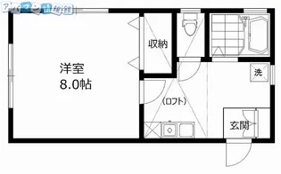 ヴェルディ関屋【203号室】の間取り