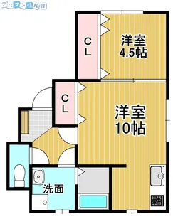 ワイズテラス関屋大川前【103号室】の間取り