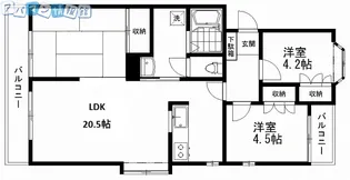 ドミシル松波町【301号室】の間取り