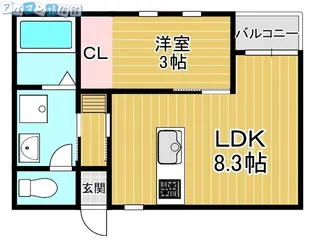 ラテ古町【3階】の間取り