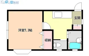 ハイツリモージュ万代【1階】の間取り