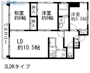 ボヌール文京【301号室】の間取り