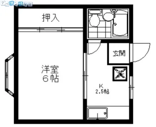サウスアベニュー【202号室】の間取り
