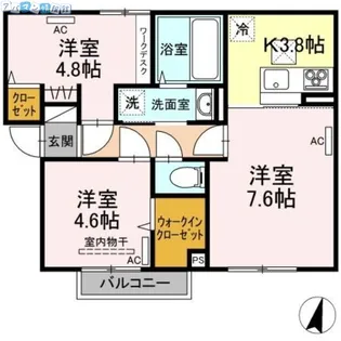 エステレラ23【103号室】の間取り
