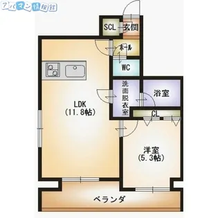 オクト川端町【4階】の間取り
