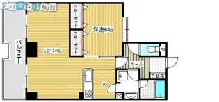 アパガーデンコート万代【410号室】の間取り