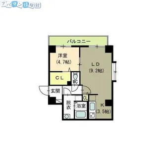 ブラスト南万代【4階】の間取り
