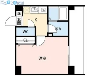 CUES東万代【9階】の間取り