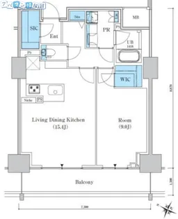 ロイヤルパークスER万代【17階】の間取り
