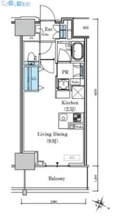 ロイヤルパークスER万代【5階】の間取り