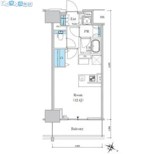 ロイヤルパークスER万代【4階】の間取り