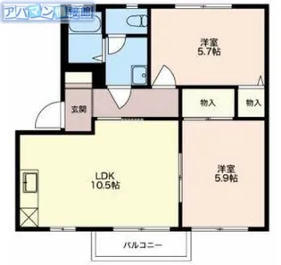 グランシェールC【1階】の間取り