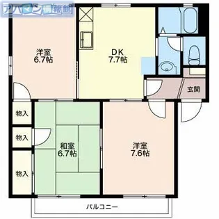 グリーンベールさかいA【201号室】の間取り