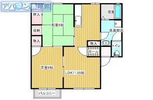 カルティエI【2階】の間取り