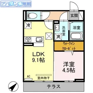 オッツファルコン弐【3階】の間取り