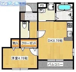 ブラーボ大学前【101号室】の間取り