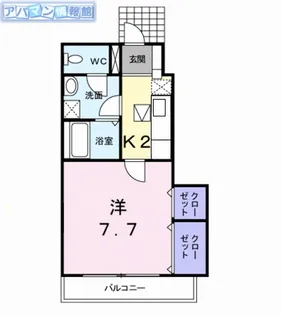 ジェルメ ミニヨン【1階】の間取り