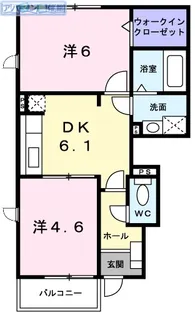 ロックハート【1階】の間取り