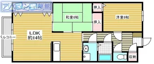 コーポウィング【1階】の間取り