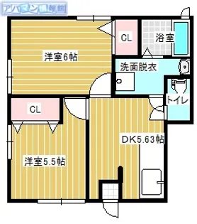 ルフィ寺尾A【1階】の間取り