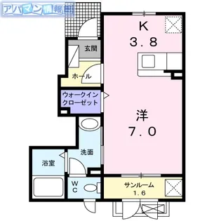 サード エステート【102号室】の間取り
