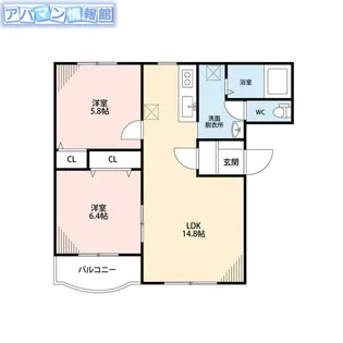 ピュアライフ坂井【4階】の間取り