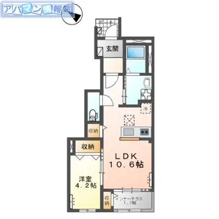 ヴィヴァレス【102号室】の間取り