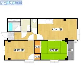 ジョイフル真砂【A-201号室】の間取り