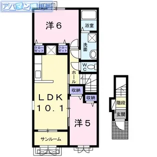エアリー スクエア【2階】の間取り