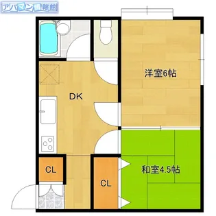RIVABLE小針台【1-A号室】の間取り