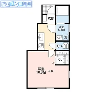 リバレイン小新西デュオ【d1号室】の間取り