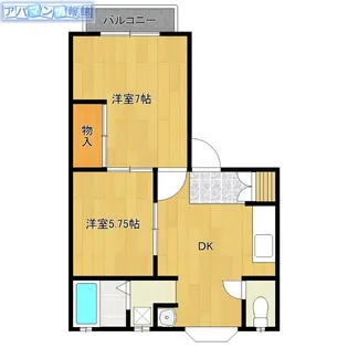 ぴえ・ど・しゃとん【2階】の間取り