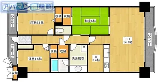 プレステージ青山【6階】の間取り