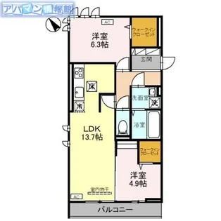 Aoyama New Palace【1階】の間取り