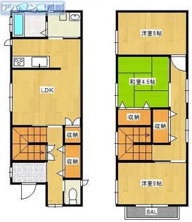 新潟県新潟市西区小新3丁目【一戸建】の間取り