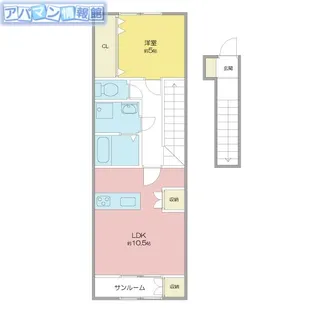 イーリッチテラス寺尾上【2階】の間取り