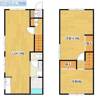 新潟県新潟市西区坂井東2丁目【テラスハウス】の間取り