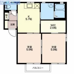ベルセゾン【A102号室】の間取り