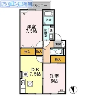 ふぁみーる萌B【1階】の間取り