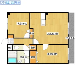 ペットぴあミー・ポッチ【3階】の間取り