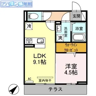 オッツファルコン 弐【3階】の間取り