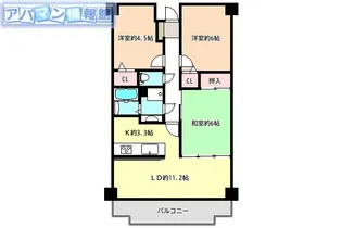 サーパス小針が丘【102号室】の間取り