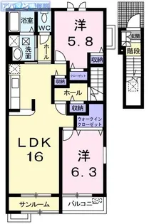アネックス ヒル【2階】の間取り