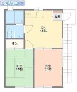 コーポ川瀬【2階】の間取り