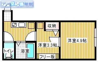 シオンヒルズ【102号室】の間取り