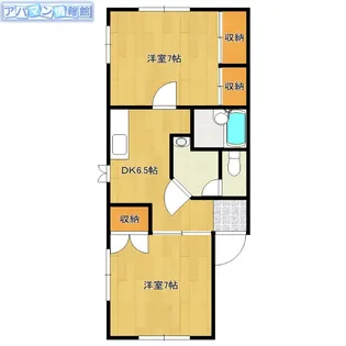 パークサイド北陸【201号室】の間取り